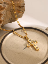 Load image into Gallery viewer, Stainless Steel Zircon Cross Pendant Necklace
