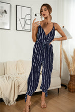Load image into Gallery viewer, Striped Hammock Belted Jumpsuit