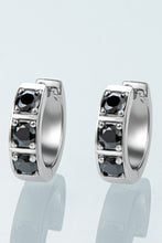 Load image into Gallery viewer, Inlaid Moissanite Huggie Earrings