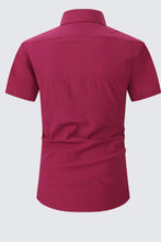 Load image into Gallery viewer, Textured Button-Down Short Sleeve Shirt