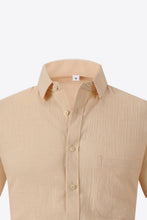 Load image into Gallery viewer, Textured Button-Down Short Sleeve Shirt