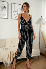 Load image into Gallery viewer, Striped Hammock Belted Jumpsuit