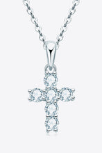Load image into Gallery viewer, 925 Sterling Silver Cross Moissanite Pendant Necklace