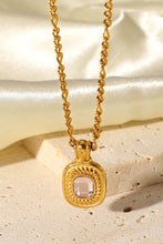 Load image into Gallery viewer, 18K Gold Plated Inlaid Rhinestone Pendant Necklace