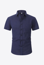 Load image into Gallery viewer, Textured Button-Down Short Sleeve Shirt