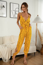 Load image into Gallery viewer, Striped Hammock Belted Jumpsuit