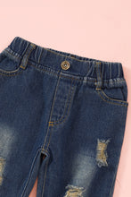 Load image into Gallery viewer, Girls' Floral Top and Jeans Set