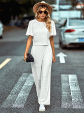 Load image into Gallery viewer, Textured Flutter Sleeve Top and Pants Set