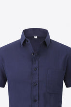 Load image into Gallery viewer, Textured Button-Down Short Sleeve Shirt