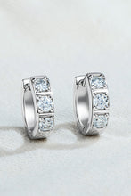 Load image into Gallery viewer, Inlaid Moissanite Huggie Earrings