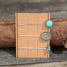 Load image into Gallery viewer, 3 PCS/Set Artificial Turquoise Hair Pins
