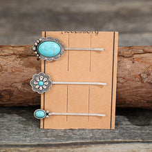 Load image into Gallery viewer, 3 PCS/Set Artificial Turquoise Hair Pins
