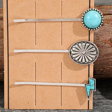 Load image into Gallery viewer, 3 PCS/Set Artificial Turquoise Hair Pins
