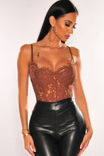 Load image into Gallery viewer, Lace Spaghetti Straps Cutout Bodysuit
